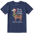 Kids Fa la la la Llama Short Sleeve Crusher Tee