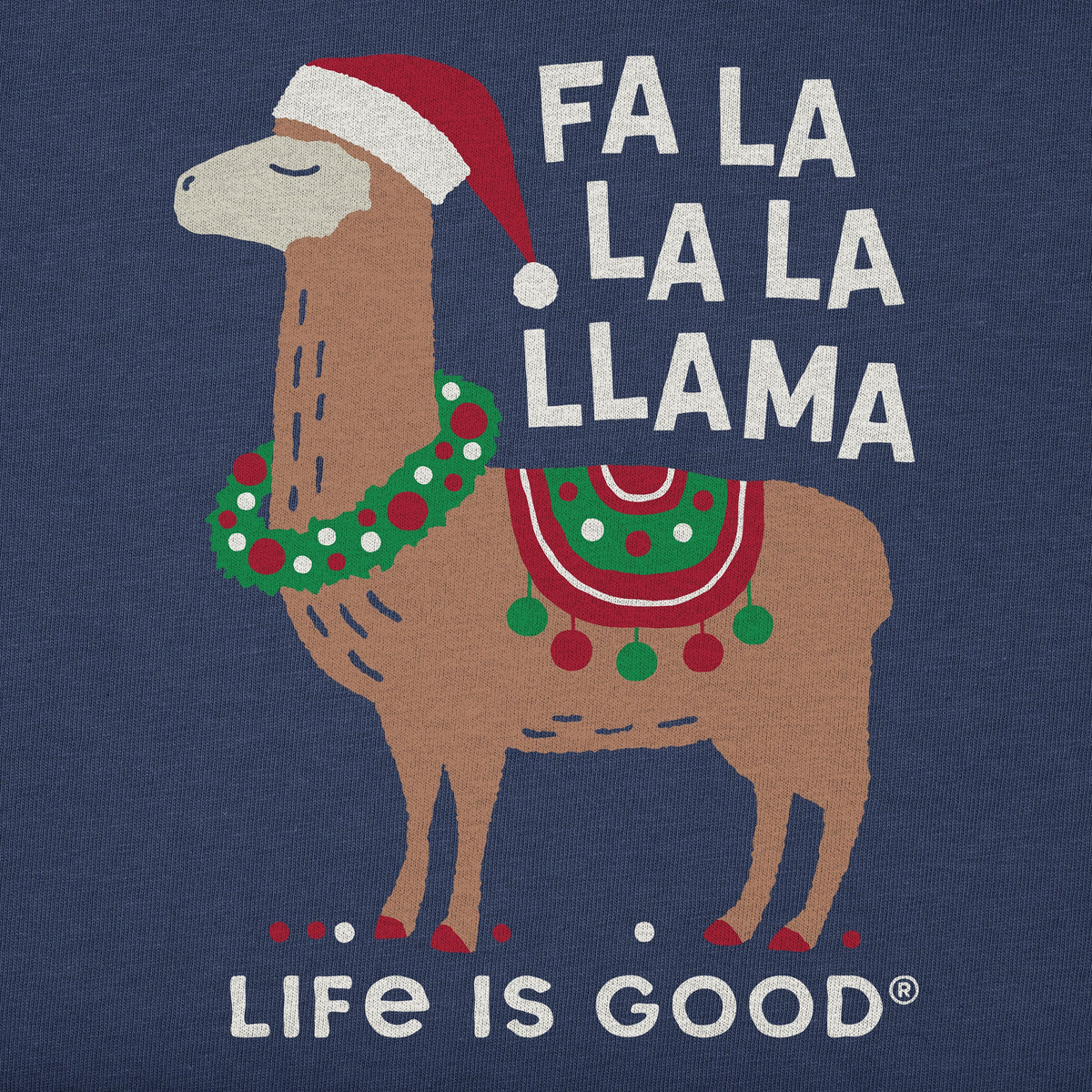 Kids Fa la la la Llama Short Sleeve Crusher Tee
