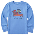 Kids Christmas Dachshund Long Sleeve Crusher Tee