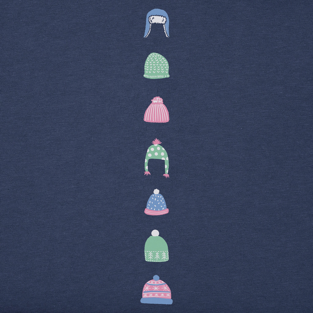 Kids Cool Beanie Hats Long Sleeve Crusher Tee