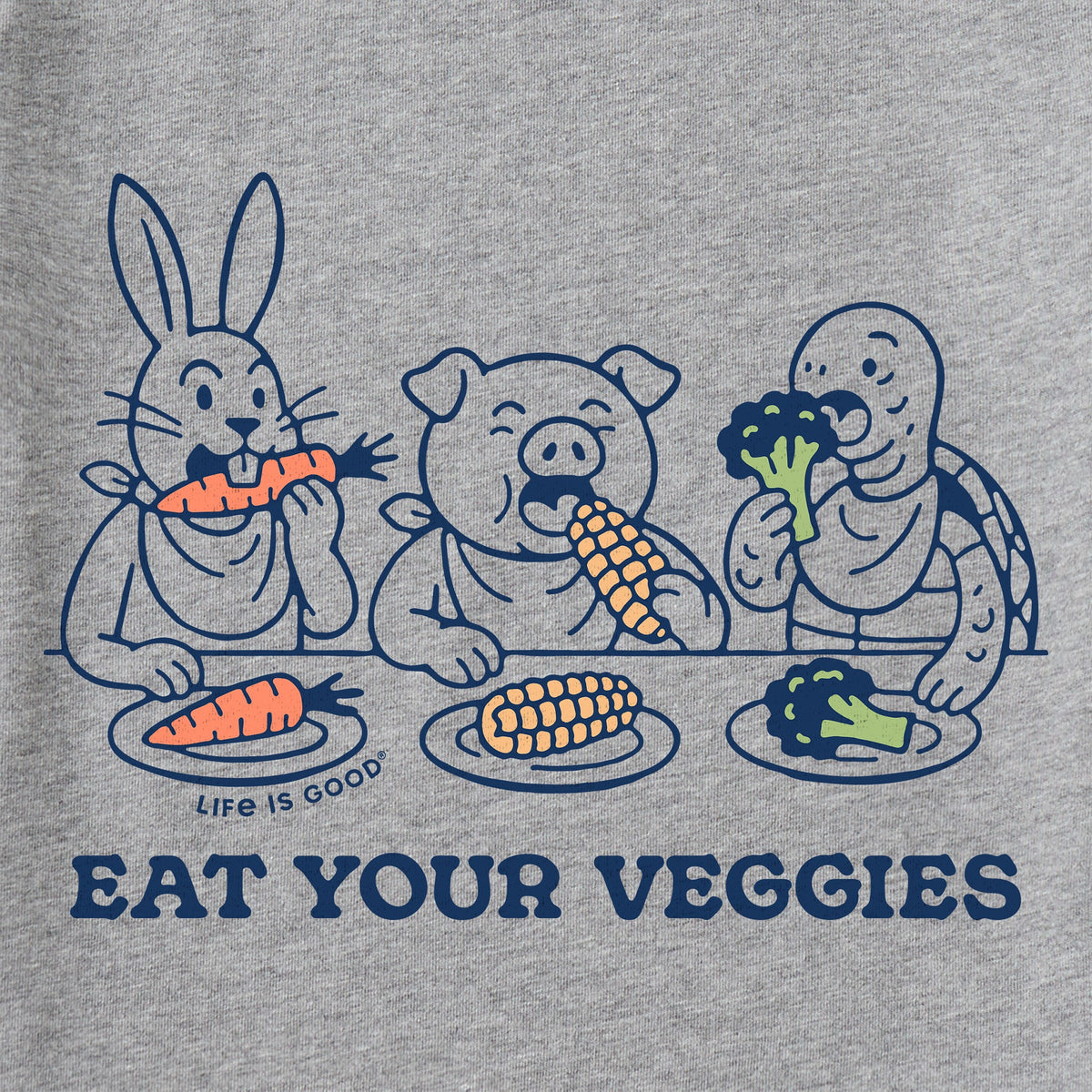 Kids Eat Your Veggies Animals Short Sleeve Crusher Tee product image 2
