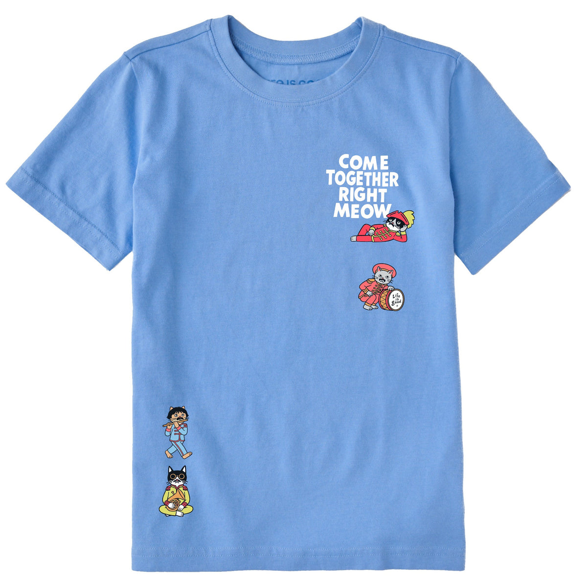 Kids Come Together Right Meow Cats Short Sleeve Crusher Tee product image 1